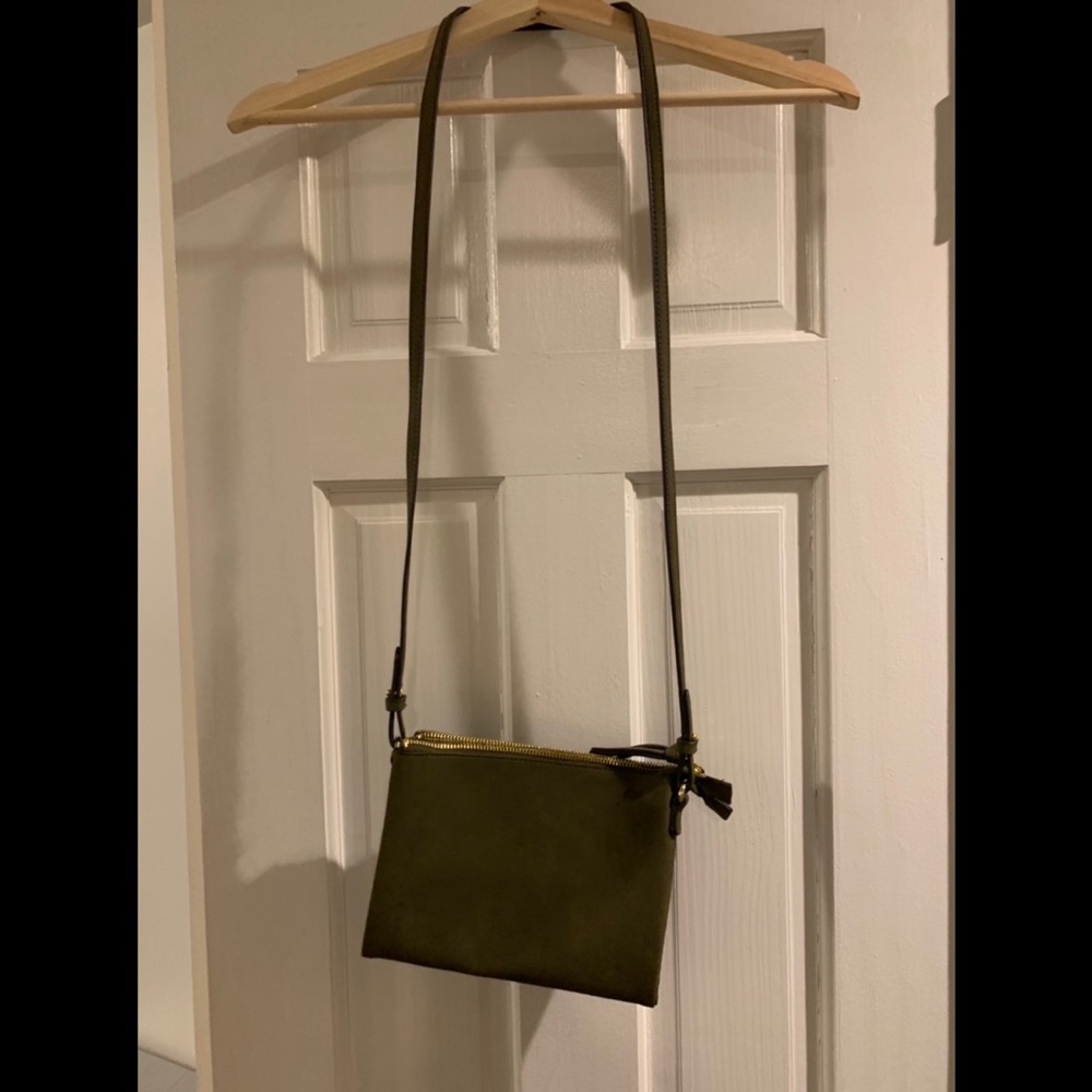 Small suede crossbody bag